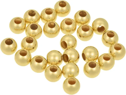 25 cuentas rellenas de oro de 0.157 in y 0.067 in: elegante espaciador, acento y capas versátiles componentes para collares, pulseras, aretes y