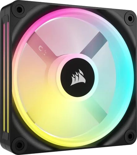 Corsair iCUE Link QX120 RGB Ventilador único de cúpula magnética RGB de 4.72 pulgadas (120 mm), color negro