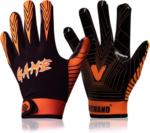 Miniatura 8 de Guantes de fútbol para niños jóvenes, guantes receptores transpirables antideslizantes para adolescentes, entrenamiento escolar
