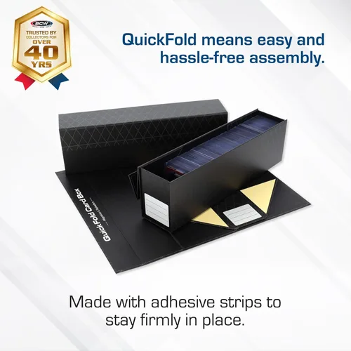 Miniatura 2 de BCW QuickFold® Cajas de almacenamiento de tarjetas para imanes y Toploaders - Paquete de 9 Caja porta tarjetas de intercambio con cierre magnético
