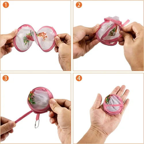 Miniatura 3 de Ventilador de mano plegable redondo de 4 estilos de flores de animales, ventilador plegable japonés plegable de mano, ventilador de refrigeración