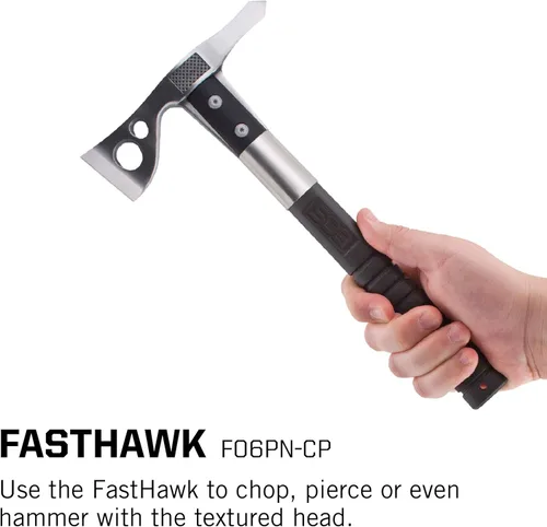 Miniatura 6 de SOG FastHawk Gear F06PN-CP hacha satén, acero inoxidable 420, agarradera GRN, funda de nylon, hoja de 2 pulgadas