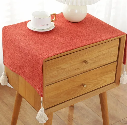 Miniatura 12 de Mantel de tela para mesita de noche, antideslizante, a prueba de polvo, gabinete de TV, refrigerador, lavadora, toalla cuadrada universal pequeña