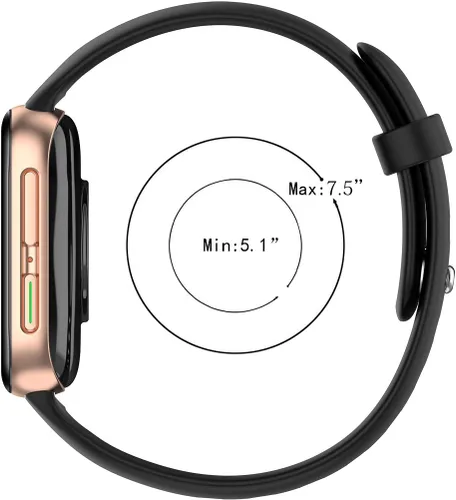 Miniatura 2 de FitTurn Correa de reloj compatible con Oppo Watch de 1.614 in y 1.811 in, correa de silicona de repuesto para mujeres/hombres, correas de reloj