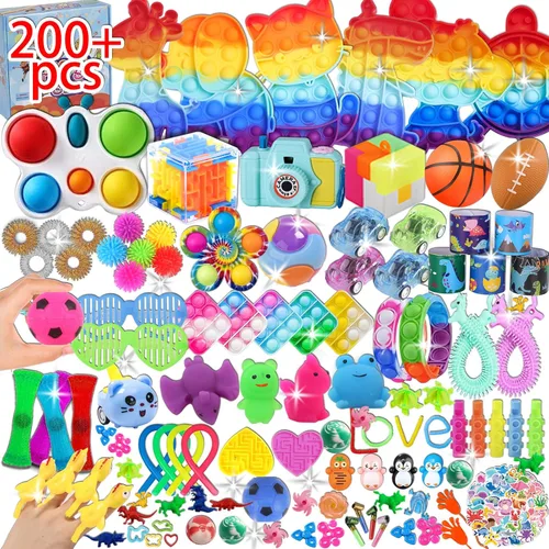 Miniatura 8 de 1000 piezas de recuerdos de fiesta para niños, juguetes para ansiedad a granel, juguetes de regalo de cumpleaños, rellenos de calcetines inquietos