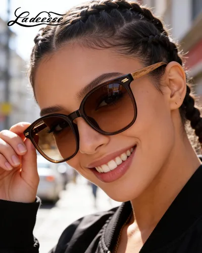 Miniatura 6 de LADEESSE Paquete de 3 lentes de sol de lectura para mujeres y hombres, lentes de sol UV400, lentes de sol con bisagra de resorte para exteriores, 100