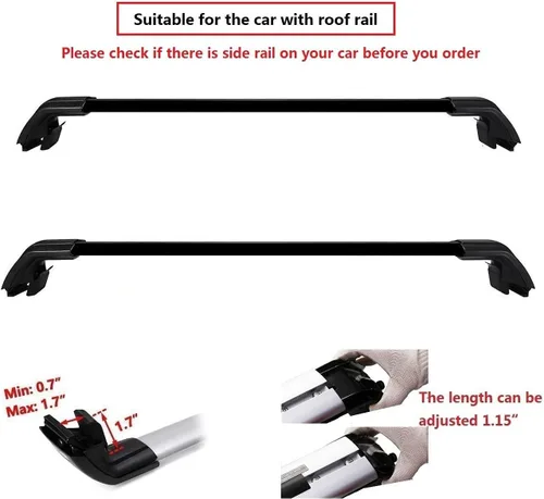 Miniatura 4 de Portaequipajes para techo Infiniti QX55 2022 2023 2024 Barras transversales portaequipajes con cerradura