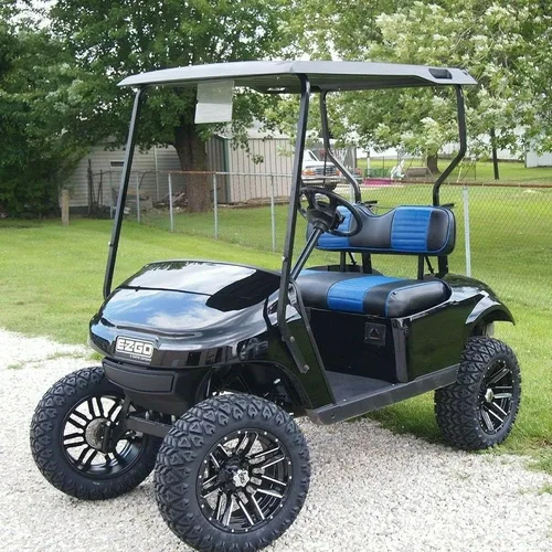 Miniatura 3 de Huskey - 4 fundas de asiento delantero/trasero de carrito de golf para modelos Club Car Precedent 2004 en adelante a gas y eléctricos, ajuste Azul