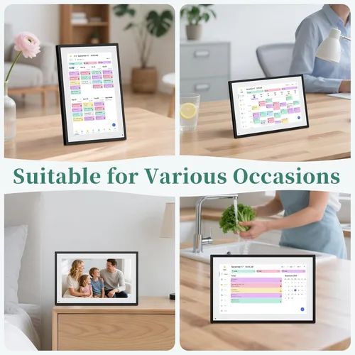 Miniatura 8 de Calendario digital inteligente, pantalla táctil inteligente HD de 10.1" (25.7 cm), calendario electrónico interactivo para el hogar, planificador