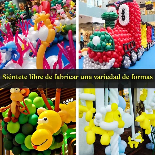 Miniatura 8 de 100 piezas 260 globos blancos largos para guirnalda de globos, globos de látex delgados para modelar animales, globos de torsión para decoraciones