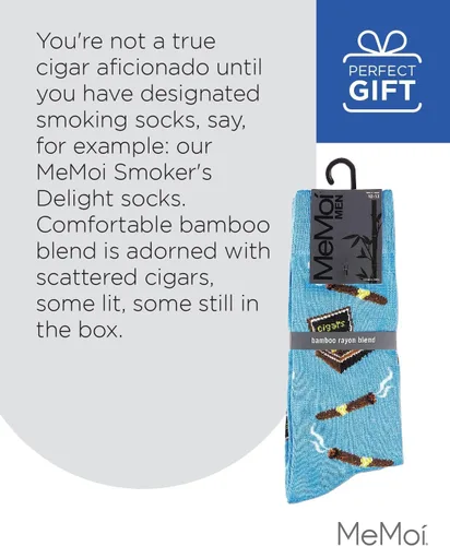 Miniatura 6 de MeMoi Smoker's Delight Cigar Rayan Blend - Calcetines para hombre