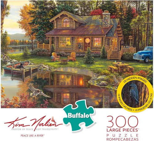 Buffalo Games - Kim Norlien - Peace Like A River - Rompecabezas de 300 piezas para adultos - Piezas grandes y fáciles de sostener - Rompecabezas