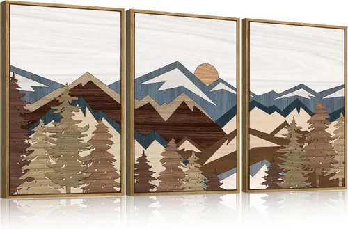 Miniatura 58 de BINCUE Lienzo de plantas botánicas neutrales, 6 piezas, arte de pared rústico, pinturas de pared de granja, impresiones botánicas de plantas
