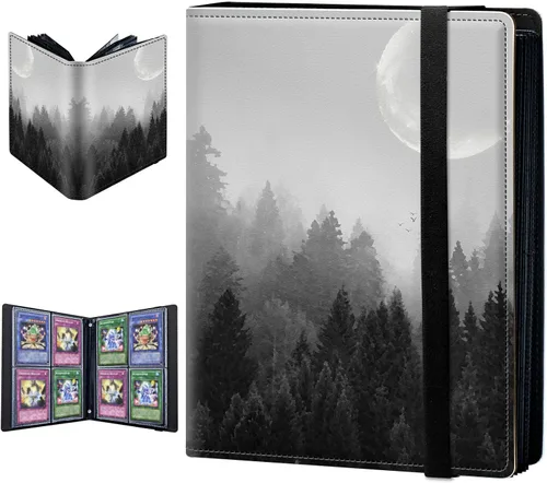 Miniatura 17 de Carpeta para tarjetas intercambiables, 4 bolsillos para tarjetas intercambiables, 160 bolsillos de doble cara, fundas para tarjetas