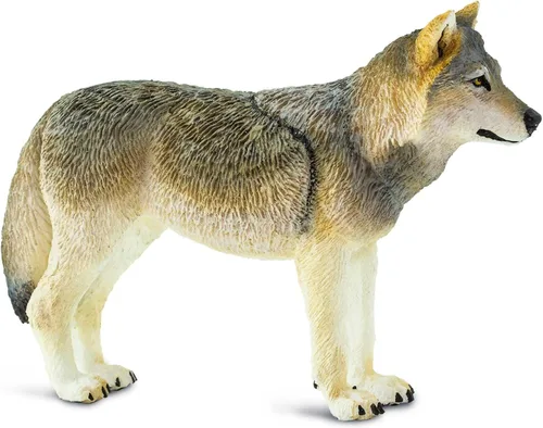 Miniatura 7 de Safari Ltd. Figura de lobo gris, figura realista de lobo de plástico de 4 pulgadas, juguete educativo para niños, niñas y niños a partir de 3 años