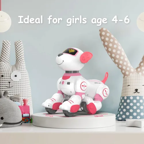 Miniatura 7 de SONOMO Juguete de Perro Robot con Control Remoto, Juguetes de Cachorro Robótico Interactivos - Robot Perro de Acrobacias Divertido y Programable