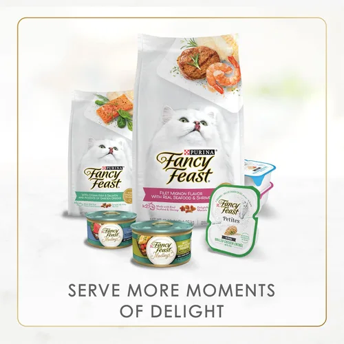 Miniatura 6 de Comida húmeda para gatos Purina Fancy Feast con pescado y camarones en hojuelas - (Paquete de 24) latas de 3 oz