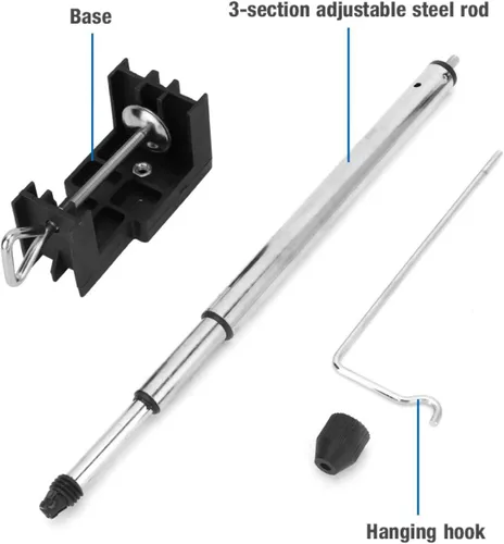 Miniatura 4 de Soporte telescópico para colgar, amoladora rotativa de rotación 360, mini soporte para taladro, altura ajustable, eje flexible, soporte para colgar