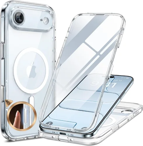 Miniatura 176 de Miracase Funda para iPhone 13 de 6.1 pulgadas, [sin burbujas] funda de teléfono de cuerpo completo con pantalla de vidrio completa integrada, sin