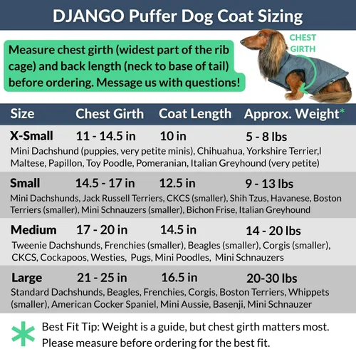 Miniatura 7 de DJANGO Abrigo acolchado reversible para perro – Chaqueta cálida de invierno para perro y abrigo aislante repelente al agua con agujero para arnés