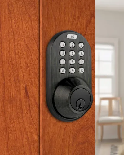 Miniatura 4 de MiLocks - Cerradura electrónica para puerta de entrada sin llave, DF-02OB Oil Rubbed Bronze
