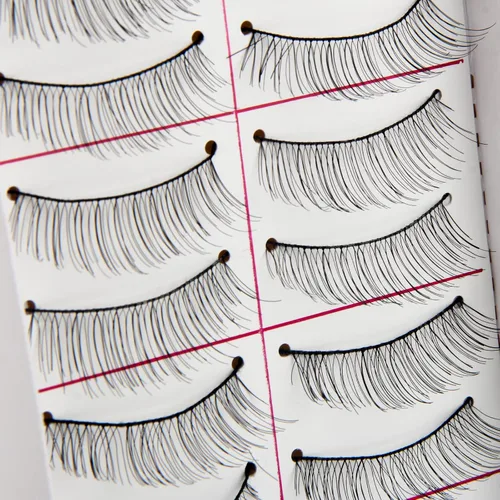 Miniatura 5 de AHIER 50 pares de pestañas postizas hechas a mano de Taiwán de aspecto natural pestañas postizas pestañas clásicas