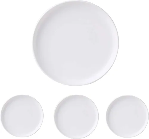 Miniatura 8 de Platos de cerámica mate para aperitivos de 6 pulgadas, juego de 4 pequeños platos de postre, aptos para microondas y horno, pan, postre