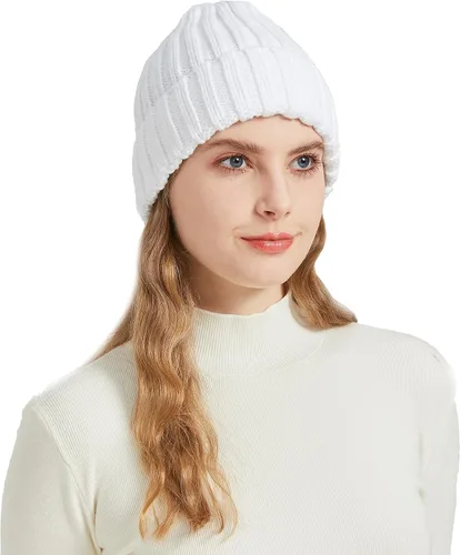 Miniatura 3 de NPQQUAN Gorro de punto de invierno cálido para mujer y hombre