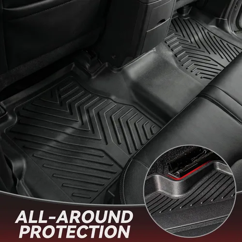 Miniatura 4 de YITAMOTOR Alfombrillas compatibles con Nissan Frontier Crew Cab 2008-2021, compatibles con revestimientos de piso de camiones, protección para todo
