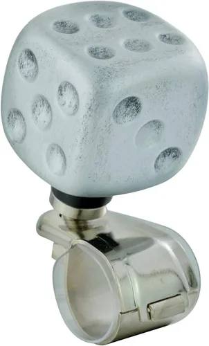 Miniatura 11 de Lunsom Rueda giratoria para volante, con forma de dados, perilla de rueda giratoria de automóvil, mango de potencia suicida, ayuda de conducción