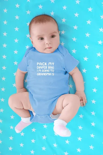 Miniatura 20 de CBTwear Pack My Diaper Bag, I'm Going To Grandma's House Baby Bodysuit - Linda ropa unisex para recién nacido