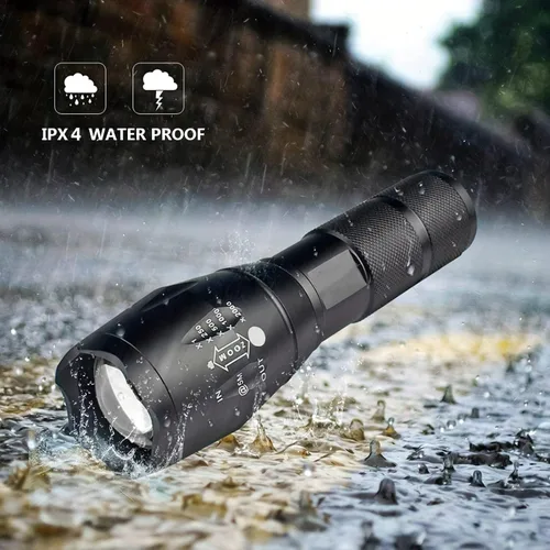 Miniatura 6 de Paquete de 3 linternas superbrillantes, linterna LED de alto lúmenes con haz zoomable, mini linternas para acampar, senderismo, pasear perros