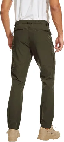 Miniatura 2 de Arunlluta Pantalones de senderismo para hombre, pantalones de viaje para senderismo, resistentes al agua, pantalones de trabajo para hombre