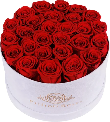 Miniatura 40 de Prifroti 17 flores en una caja de gamuza de lujo, regalos de cumpleaños para mujeres, flores preservadas, regalo de rosas para el día de la madre