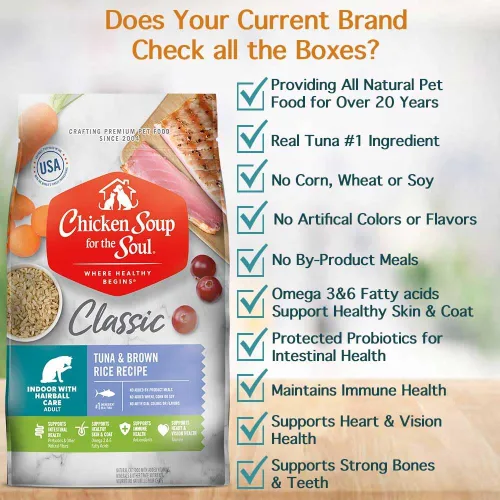 Miniatura 3 de Chicken Soup for the Soul Natural Premium Alimento seco para gatos adultos, primer ingrediente de carne real, sin subproductos, apoya la salud