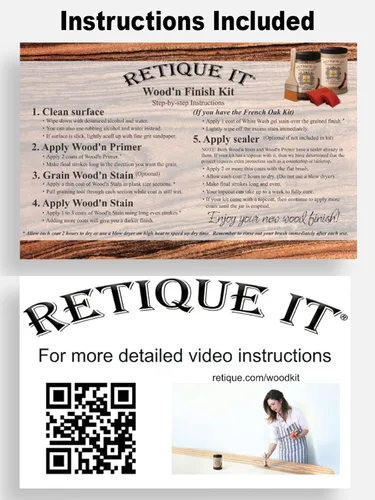 Miniatura 9 de Retique It Kit multiusos con acabado de madera - GO Beyond de madera falsa con imprimación a base de madera líquida pintable y tinte de gel - 60