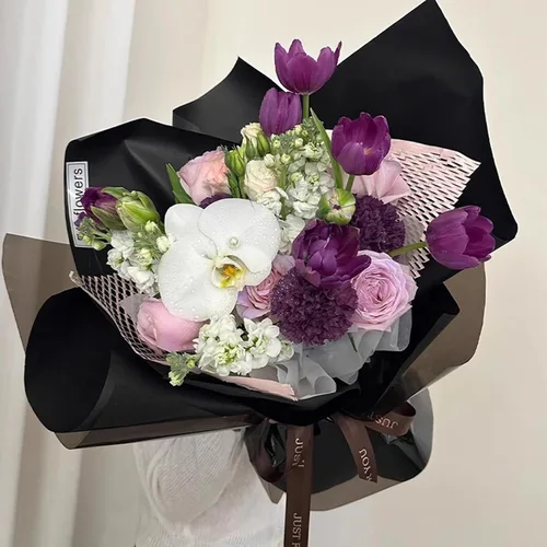 Miniatura 3 de Papel de regalo floral simple de color sólido, impermeable, 1 rollo de suministros para floristería, papel de regalo para ramo de flores, blanco
