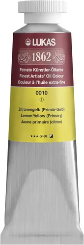 Miniatura 121 de Lukas 1862 Pintura al Óleo para Artistas Profesionales - Colores Tierra Amarillentos, 37 mL - Juego de 4 - Destacada Resistencia a la Luz, Sin