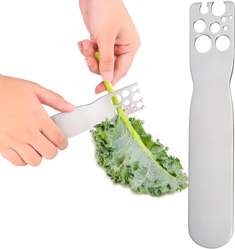 Miniatura 5 de Herramienta de desmontaje de hierbas de acero inoxidable para la cocina de col rizada, acelga, verde, tomillo, albahaca, romero