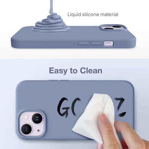 Miniatura 7 de GONEZ Funda magnética para iPhone 14, compatible con Magsafe, con protector de pantalla + protector de cámara, forro de microfibra antiarañazos