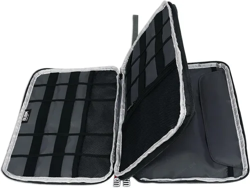 Miniatura 2 de Organizador de equipaje con doble capa para viajes BUBM, para llevar dispositivos y accesorios electrónicos., Negro, 2 capas L