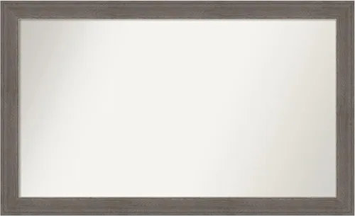 Miniatura 305 de Amanti Art Espejo de pared personalizado no biselado (24.5 x 24.5 pulgadas), marco gris marrón alta, varios tamaños personalizados, espejo de baño