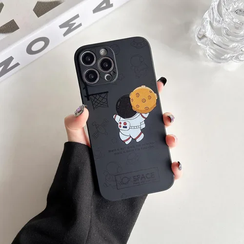 Miniatura 11 de Yonds Queen para iPhone 7 Plus / 8 Plus, linda funda con diseño de astronauta de dibujos animados, elegante parachoques de TPU suave, protectora