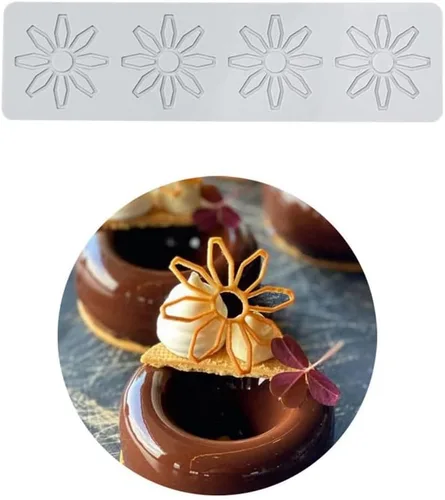 Miniatura 4 de Tapete de silicona para repujado de pastel de flores, textura de fondant, molde de decoración de encaje, pasta de goma, herramienta para decoración
