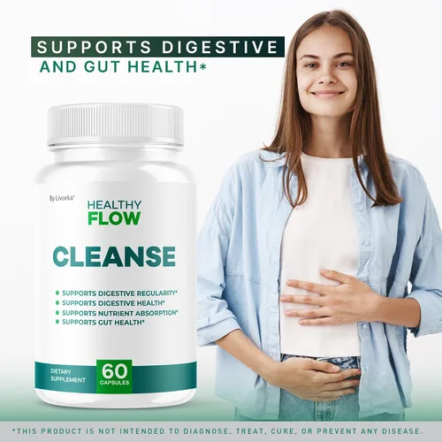 Miniatura 3 de Healthy Flow Cleanse Cápsulas – Píldoras oficiales HealthyFlow Cleanse Daily Premium Support HealthyFlowCleanse fórmula digestiva natural