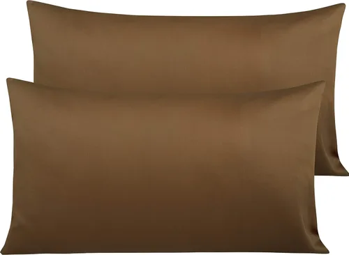 Miniatura 40 de NTBAY Fundas de Almohada de Algodón Egipcio Queen - Juego de 2, Fundas de Almohada de Algodón de 500 Hilos - Fundas de Almohada Suaves y Rosa