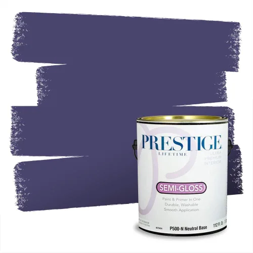 Miniatura 1408 de Pintura Exterior + imprimación PRESTIGE, todo-en-uno, 1 galón, acabado mate, color comparable al Valspar* Royal Gray* VS151-Gris real
