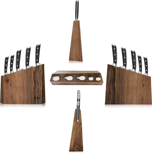 Miniatura 4 de Cangshan TS Series 1024876 Sueco 14C28N - Juego de cuchillos de acero forjado de 6 piezas, nogal