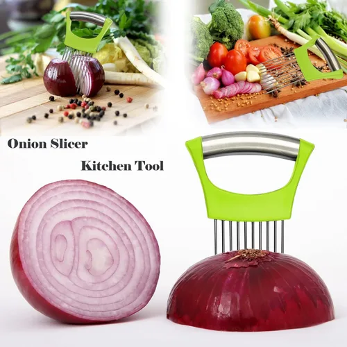 Miniatura 6 de Soporte para Cebollas para Cortar - Herramienta de Cocina Multiusos para el Cortado Seguro y Eficiente de Cebollas, Tomates, Papas, Manzanas y Más