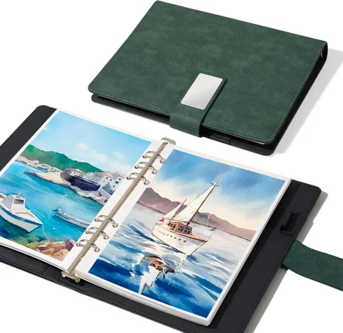 Libro de bocetos de acuarela Lightwish, 100% algodón, sin ácidos, diario de acuarela, papel de acuarela de 300 g/m²/140 lb prensado en caliente para